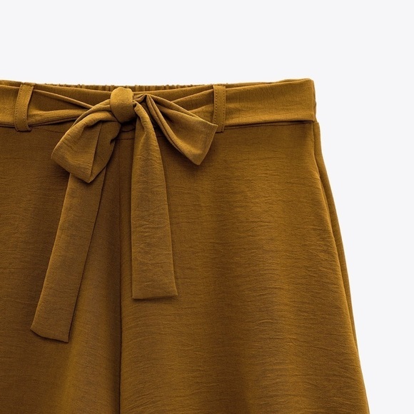 Zara tied fluid shorts khaki💟 - Picture 6 of 6